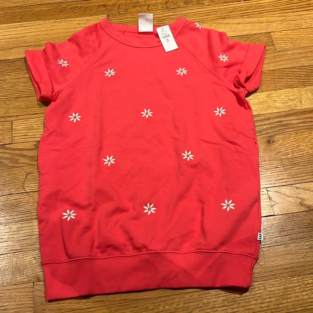 Gap kids girls tunic coral top xs (4-5)